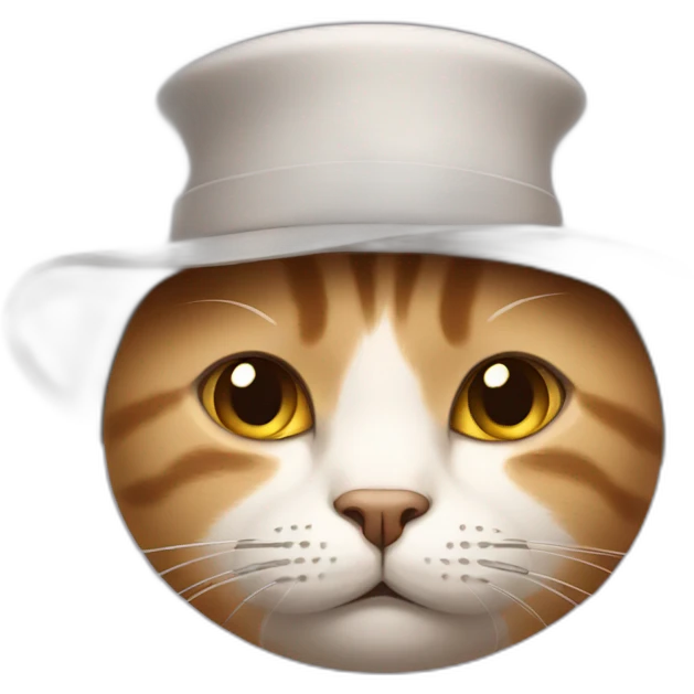 Sad cat in hat emoji