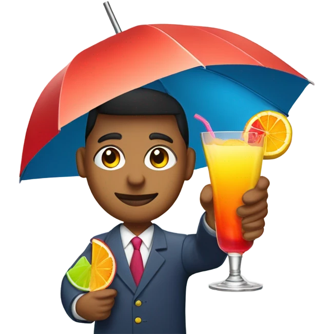 Drinking a cocktail  emoji