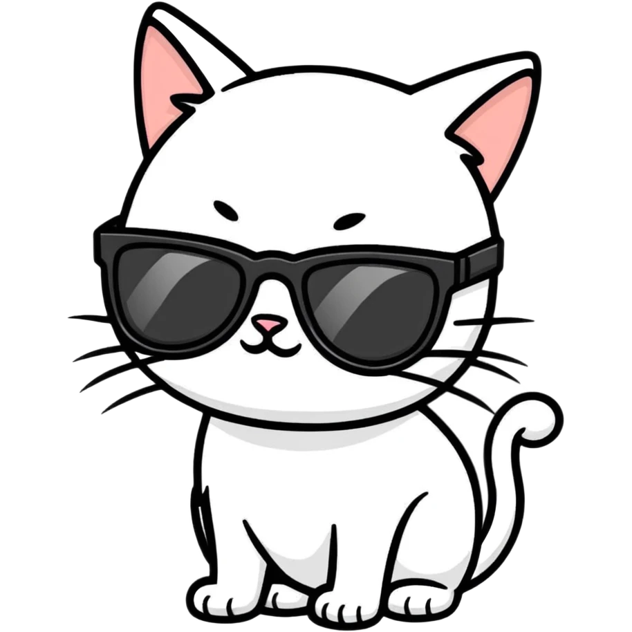 Cat with sunglasses emoji