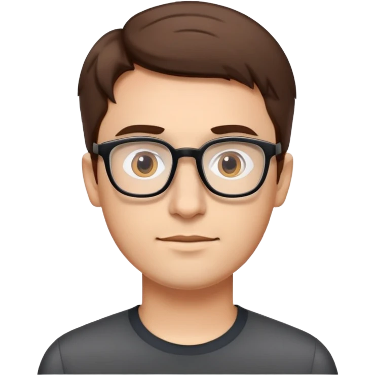Man with short hair wearing glasses, tech entrepreneur emoji