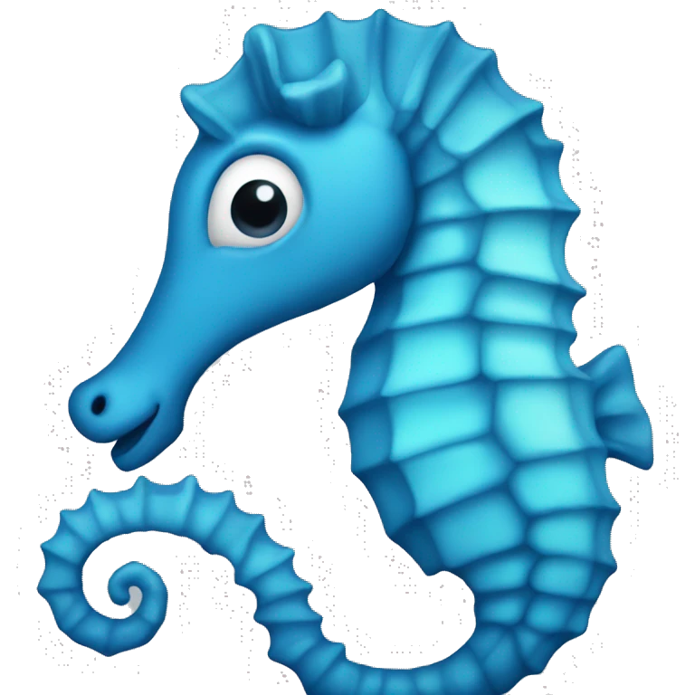 Blue seahorse emoji