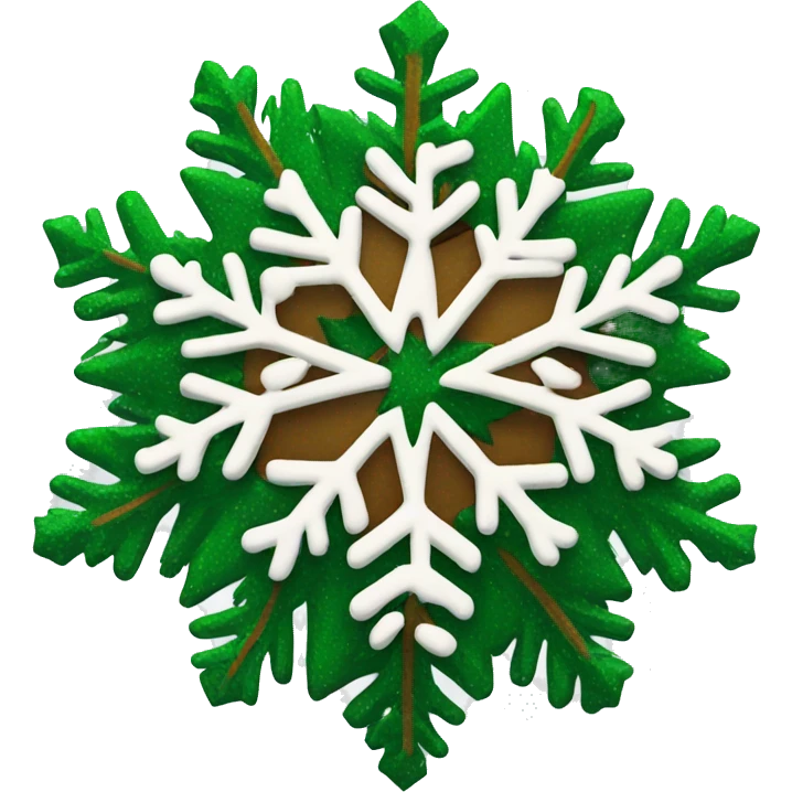Snow flakes on Christmas trees  emoji