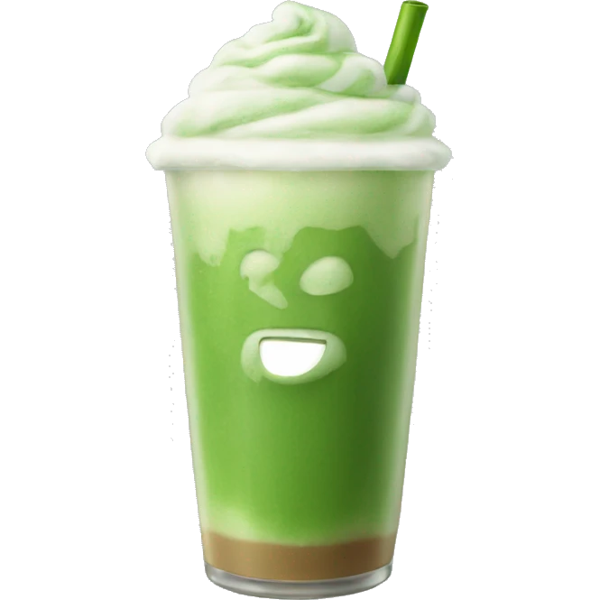 Iced matcha latte emoji