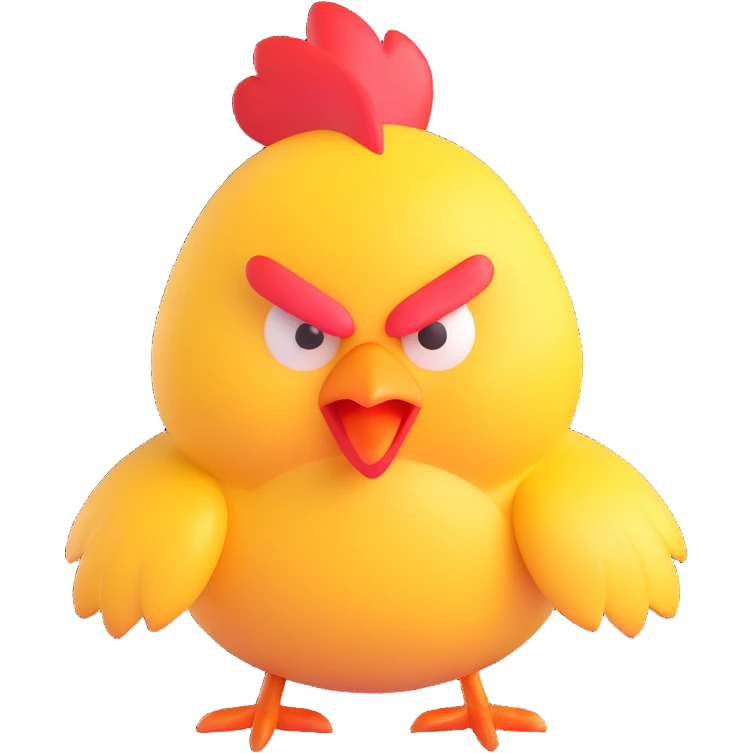 angry little chicken emoji