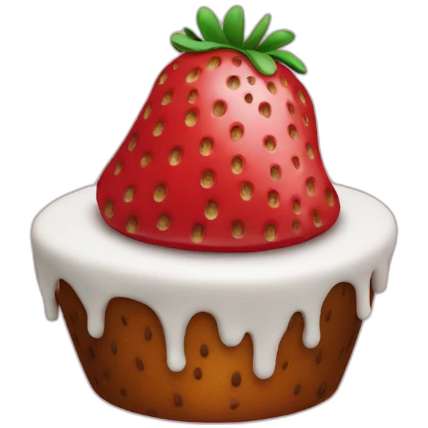strawberry poop cake emoji