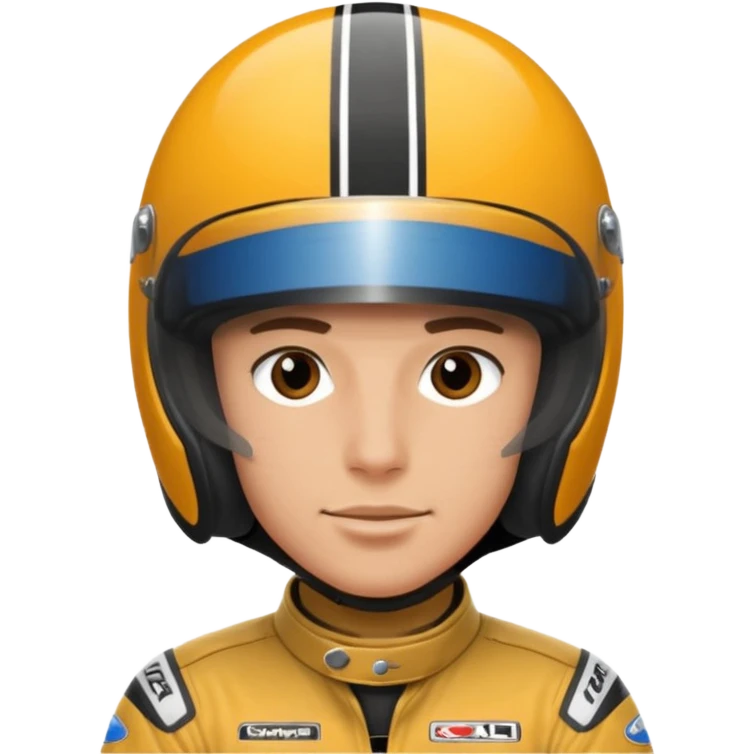 motorcycle racer with full face helmet emoji