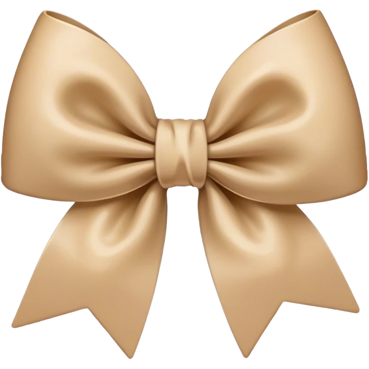 Beige bow emoji