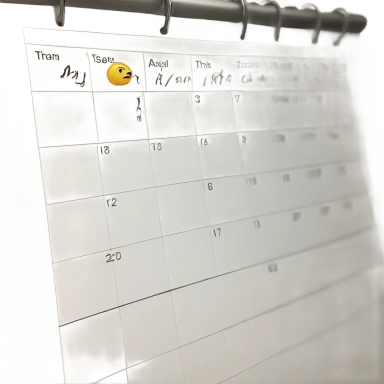 Writing in a calendar emoji