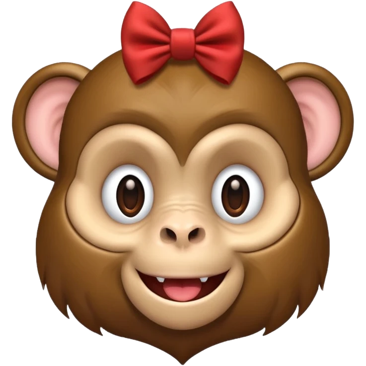 Monkey wearing bow  emoji