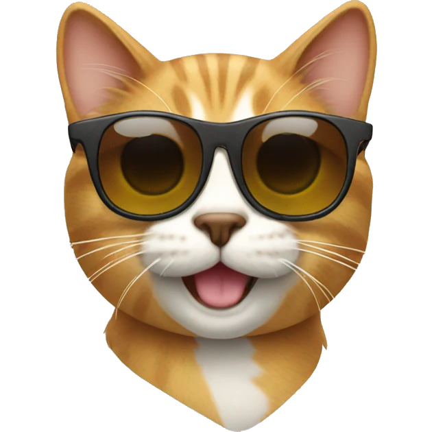 Cat with sunglasses emoji