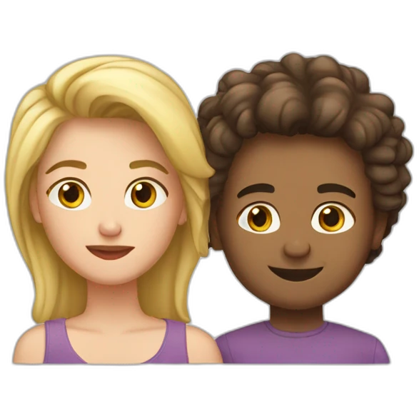 Мама и маленький сын emoji
