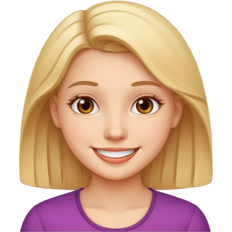 smiling girl in portrait emoji