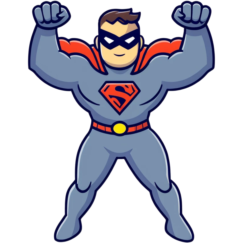 superhero man with multiple arms emoji