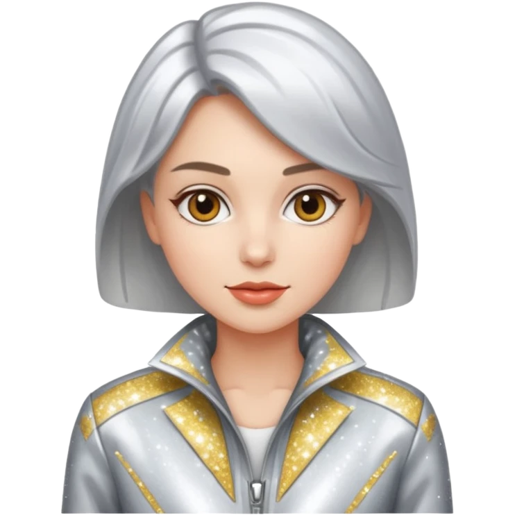 woman with sparkling jacket emoji