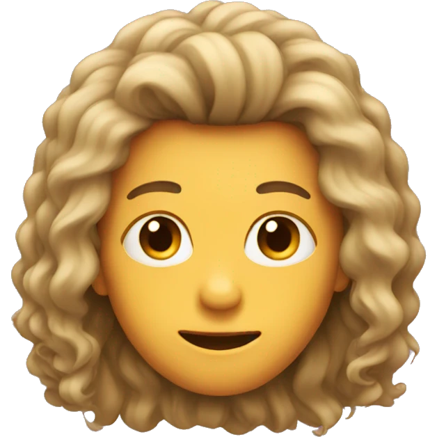 face with hair emoji