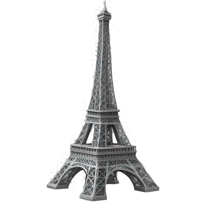 CARTOON EIFFEL TOWER GREY  emoji