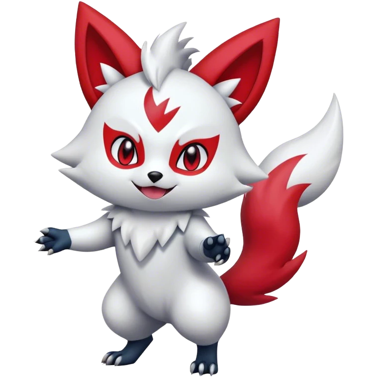 Epic Shiny Cool Cute Kawaii Zangoose-Zorua-Pokemon Full Body emoji