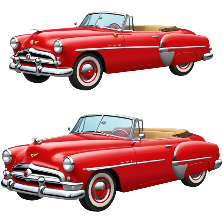 classic red convertible 1950s emoji