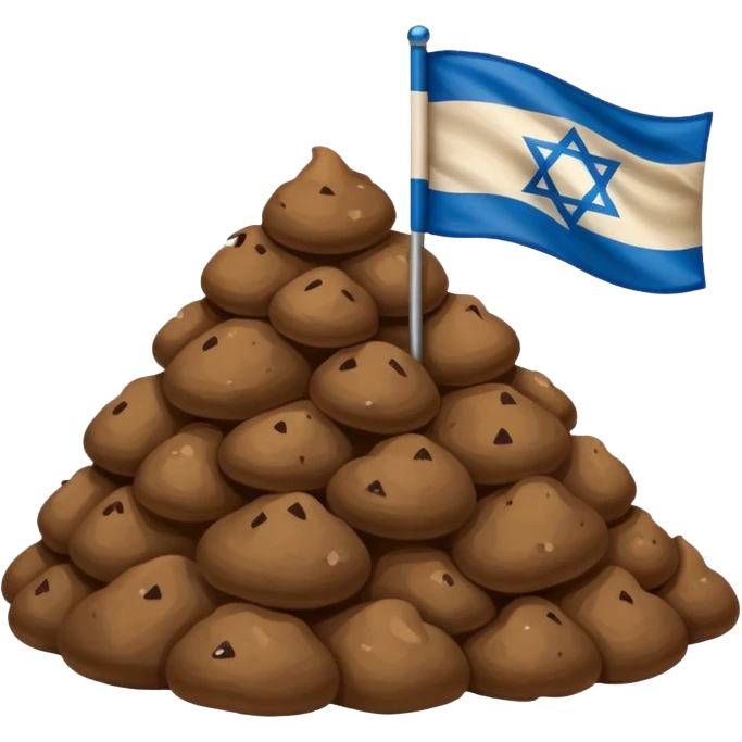 Flag of israel inside poop emoji