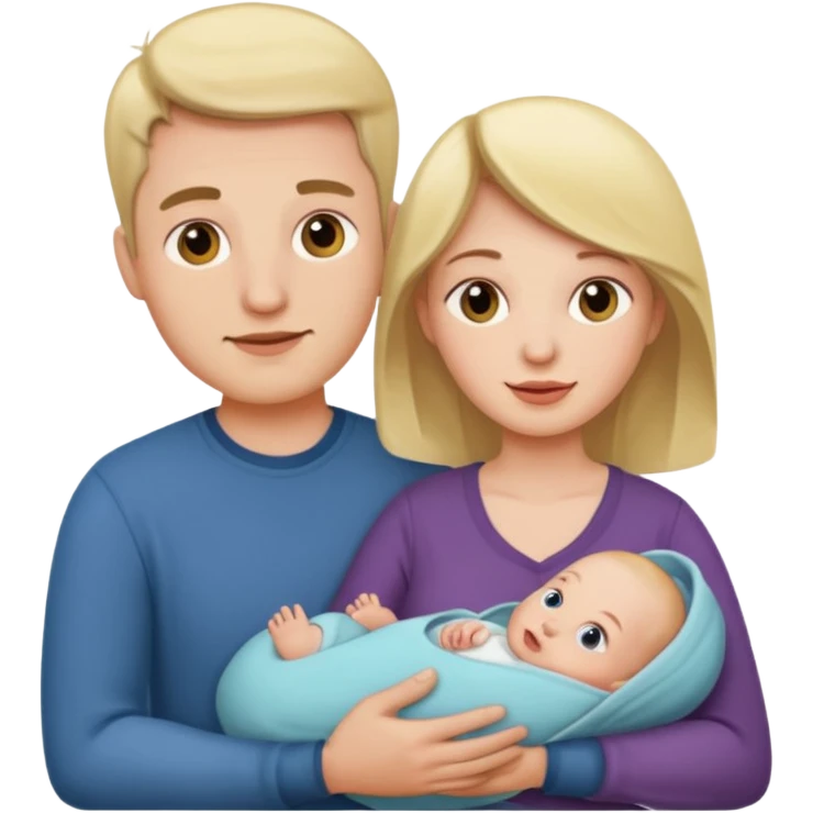 husband wife baby emoji