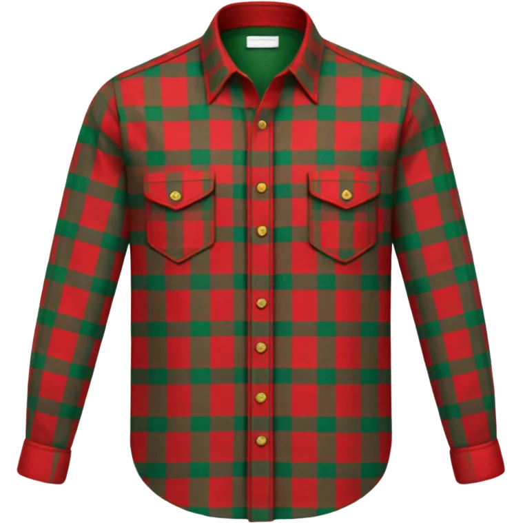 buttoned tartan shirt emoji