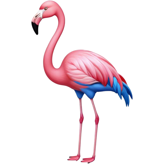blue flamingo emoji