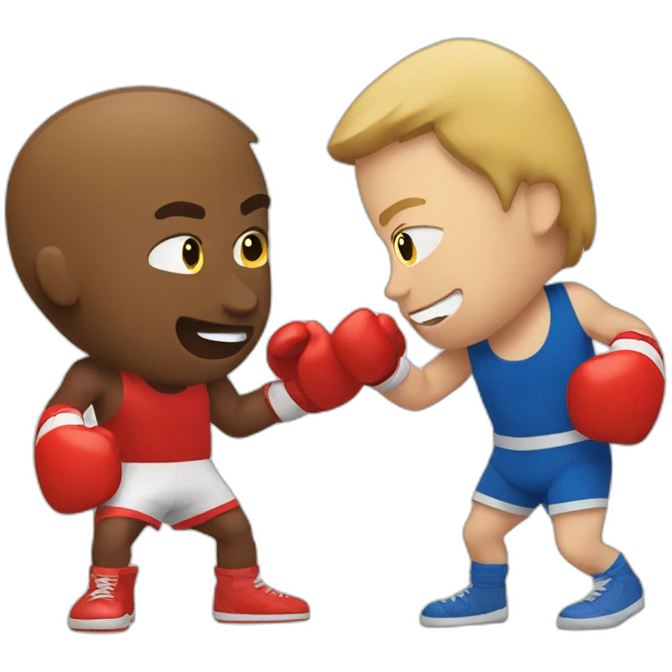 2 white people boxing emoji