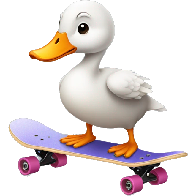 Goose on skateboard emoji