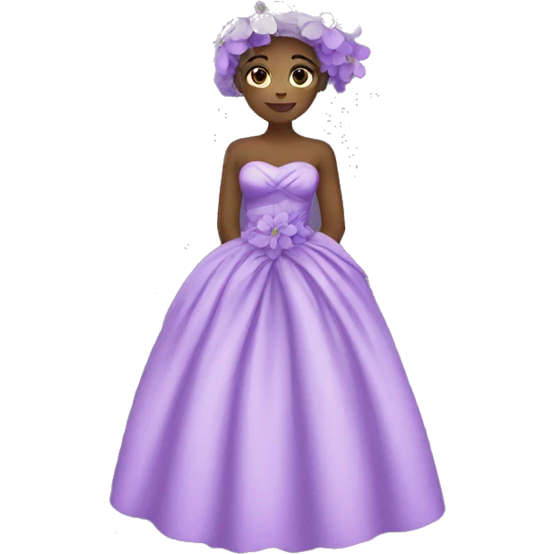 Purple flower dress gown emoji