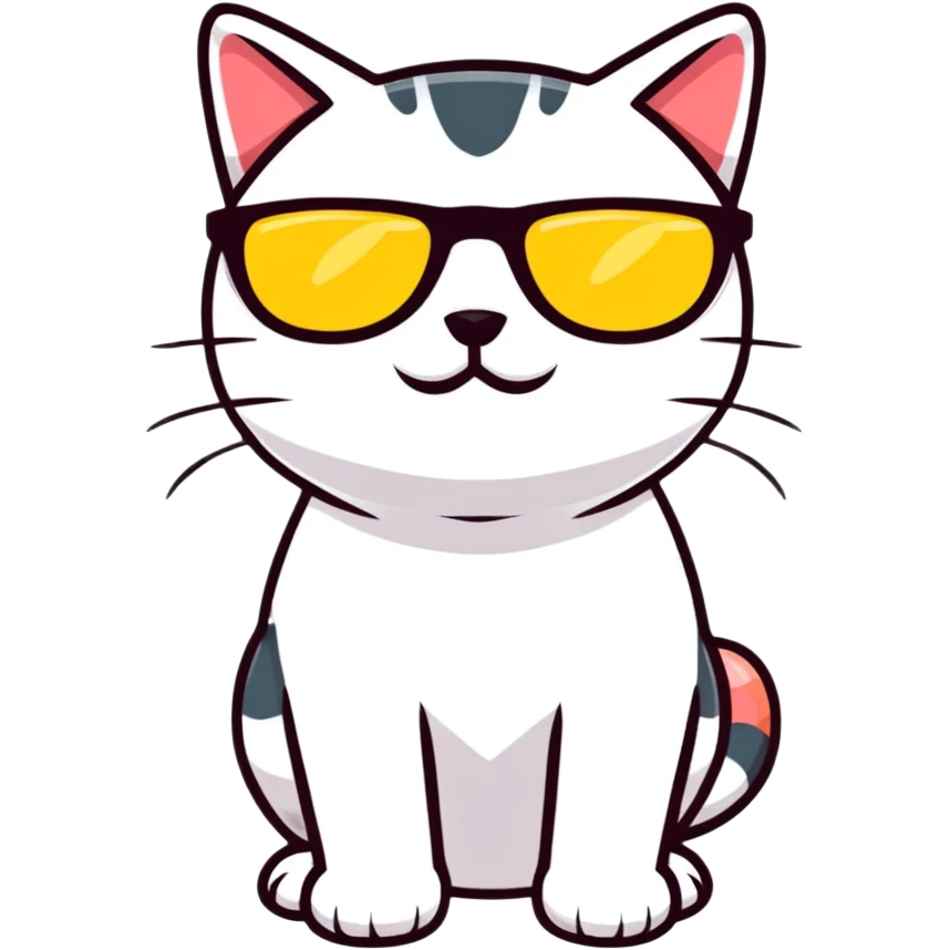 Cat with sunglasses emoji