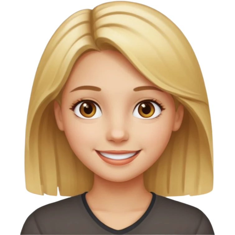 girl with blond hightlight  emoji emoji