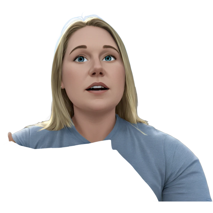 blonde girl under blue sky emoji
