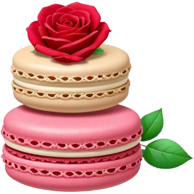 Le Durée Paris macaron et fleur red emoji