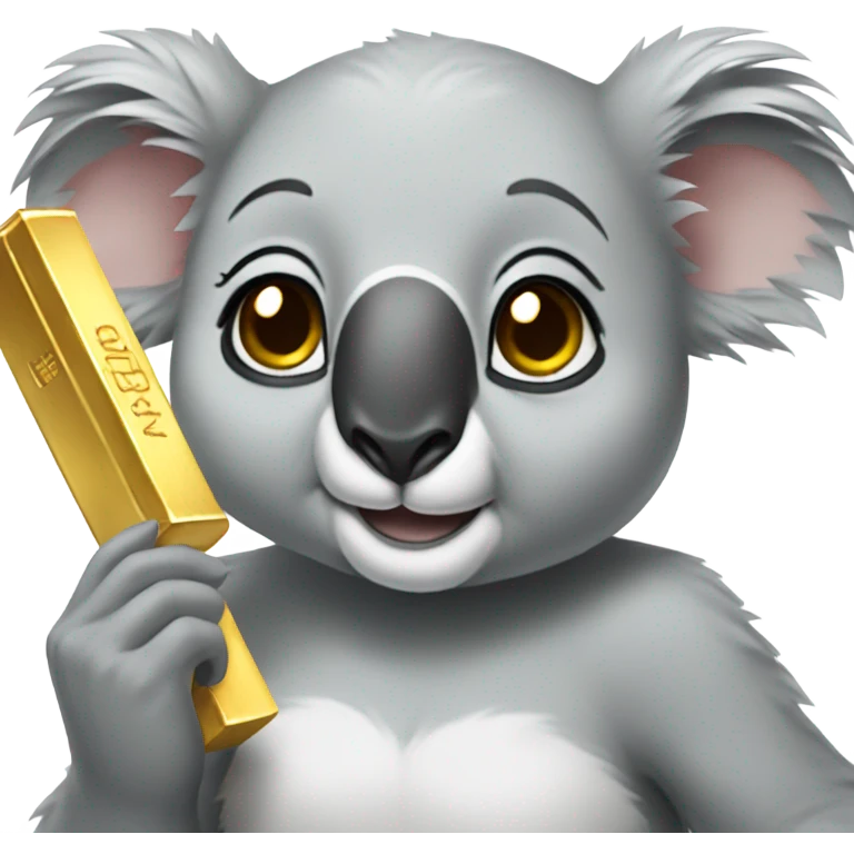 Female Koala with gold bar  emoji