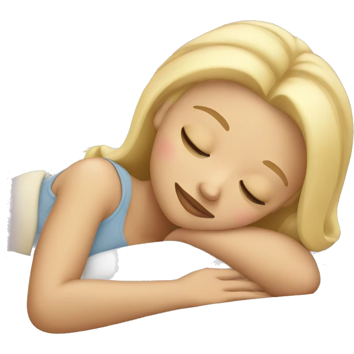 blonde girl sleeping  emoji