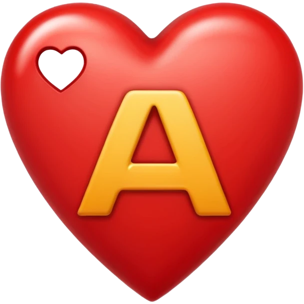 Смайлик Сердце с буквой а emoji