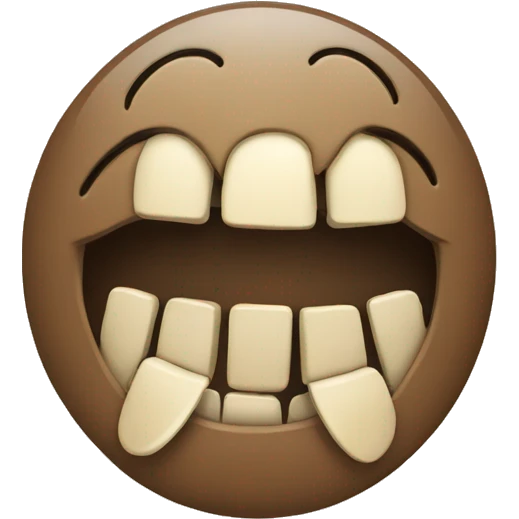 Smiling emoji with bone in mouth  emoji