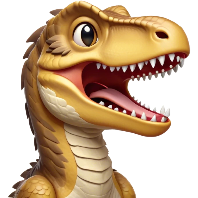 Cinematic Cute Yawning jurassic park Velociraptor Portrait Emoji, Head tilted slightly with a dramatic, wide-open yawn, showcasing a lean, powerful body with a relaxed snout and sleepy, half-closed eyes that hint at both ferocity and fatigue, Simplified yet irresistibly cute features, highly detailed, glowing with a soft, cozy prehistoric glow, high shine, relaxed yet expressive, stylized with a hint of whimsical ancient ease, soft glowing outline, capturing the essence of a drowsy yet endearing jurassic park Velociraptor that appears ready to stretch and yawn its way out of the screen! emoji