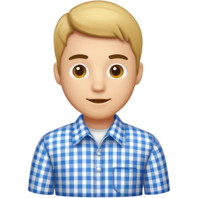gingham shirted man emoji