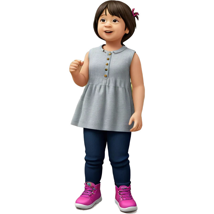 happy girl playing outside emoji