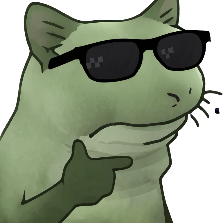 Cat with sunglasses emoji