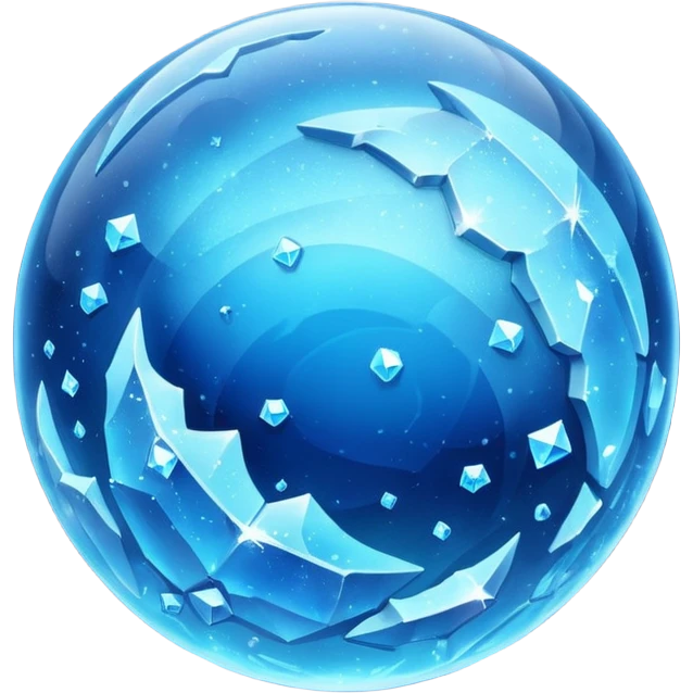 blue planet, glass Planet, surface covered in glowing crystals with lots of dust emoji