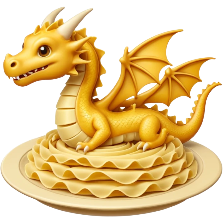 A dragon made of Cannelloni emoji