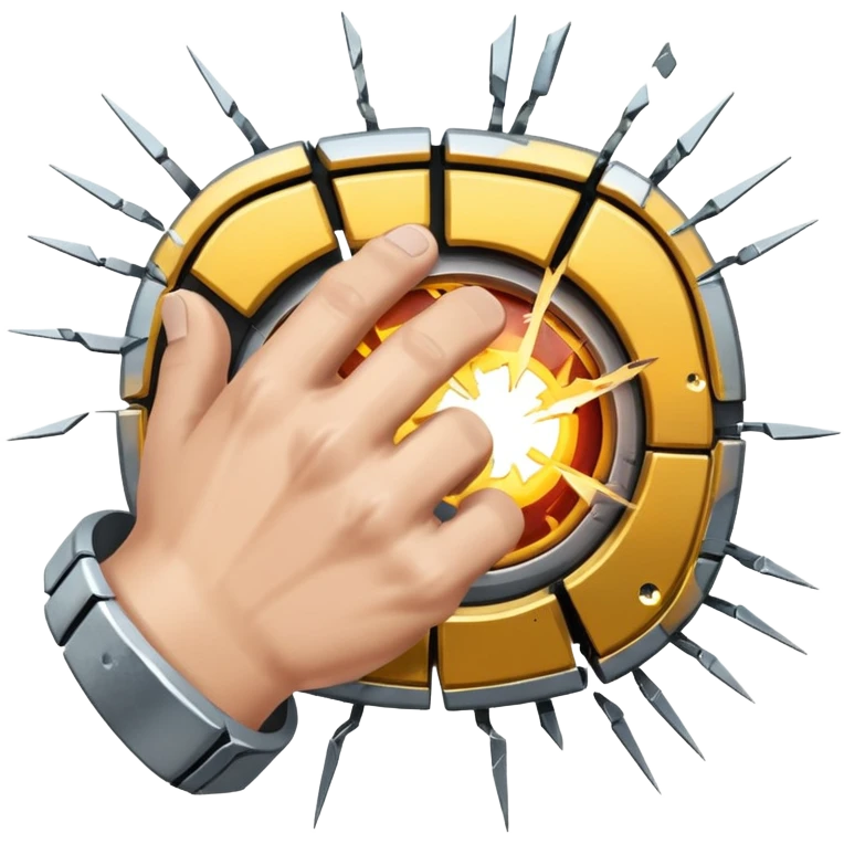 a sci fi themed fist punching through a module emoji