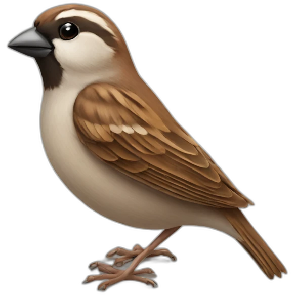 sparrow talking on a cell phone emoji