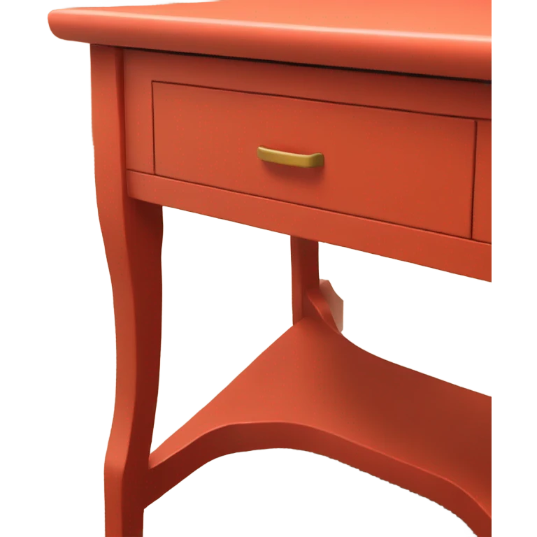 Sidetable is red with an orange drawer. emoji