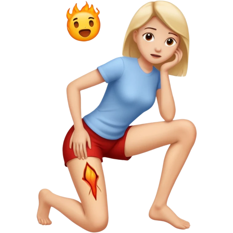 Girl with leg pain  emoji