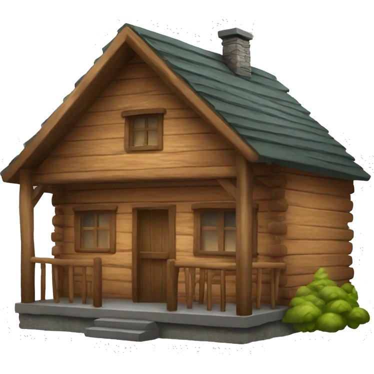 wood cabin emoji