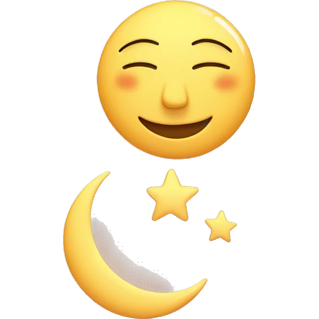 Moon and sun in love emoji