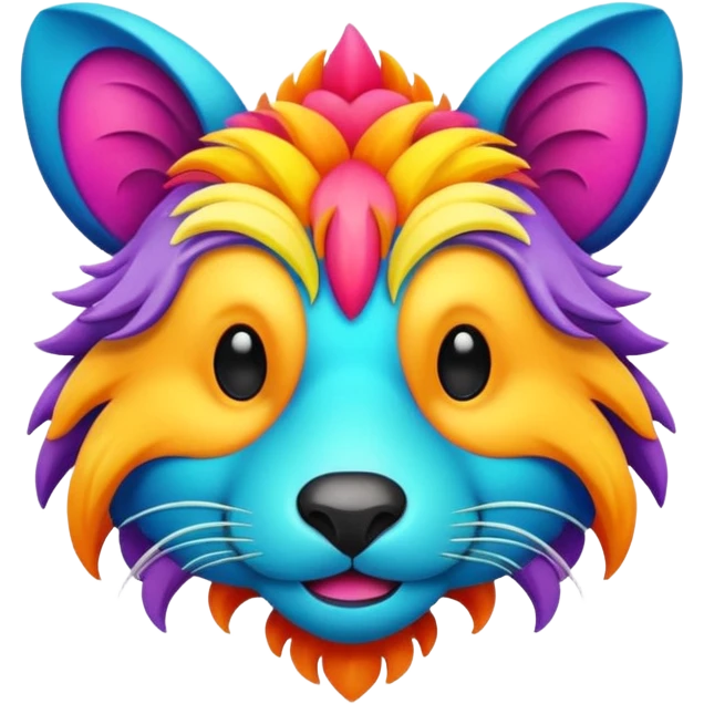 Colorful La creature abstract animalia  emoji